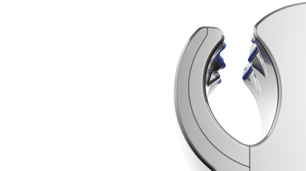 Side view of the Dyson Airblade dB hand dryer